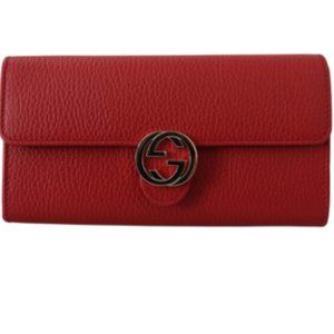 NEW! Gucci Red Icon Leather Wallet